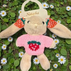 SPRING EDITION Natasha Couture Beige Bunny Plush Keychain & Bag Charm